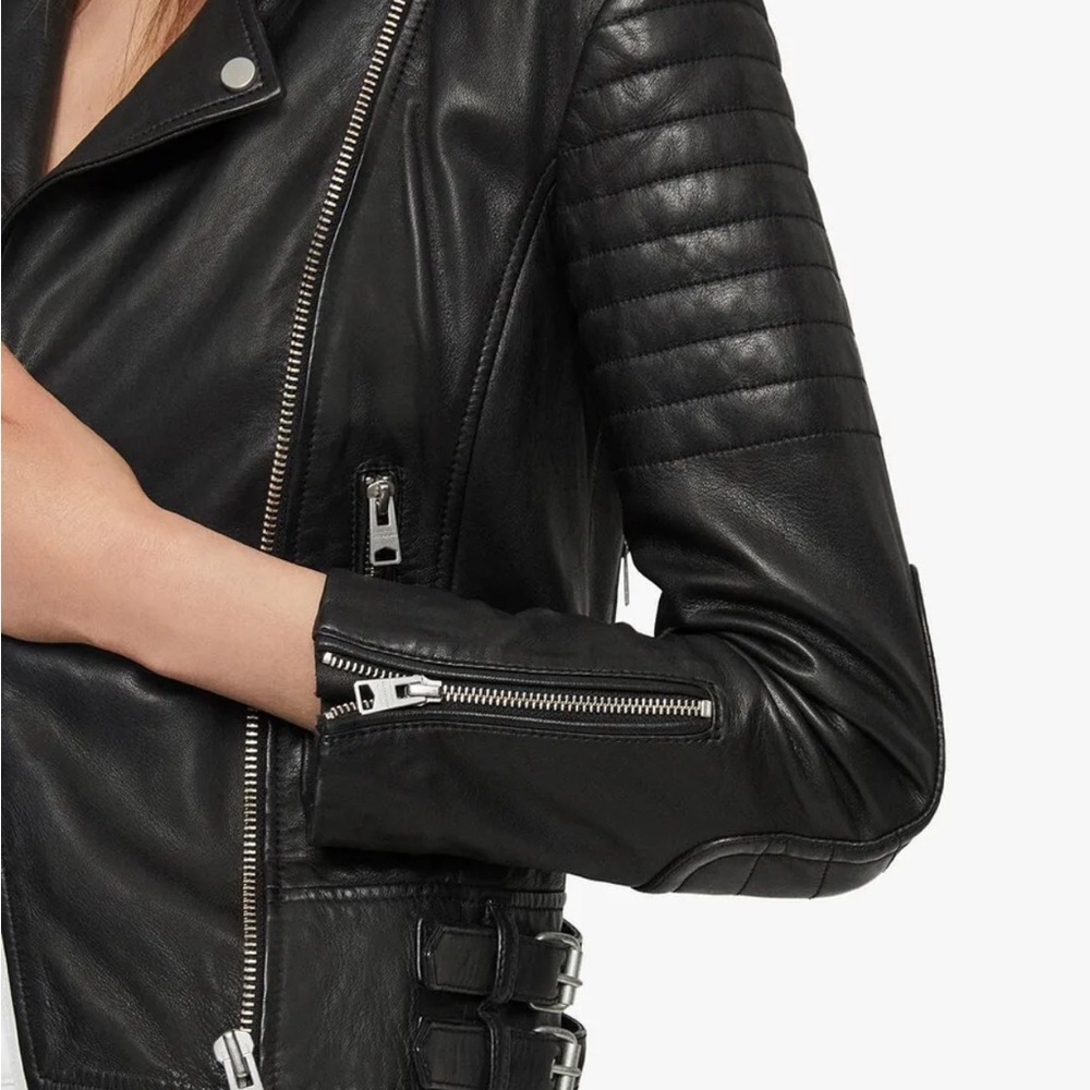 ALL SAINTS Papin black leather jacket - brand new with tags